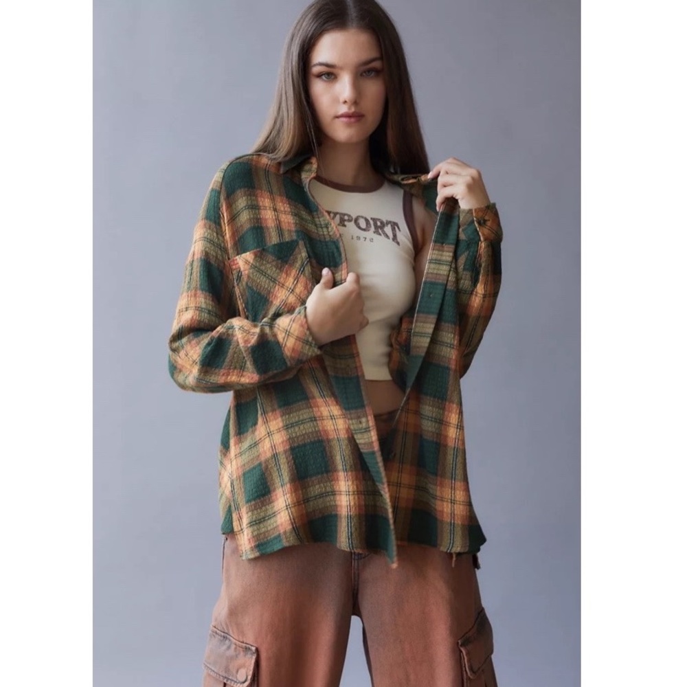 UO BDG Keanu Flannel Button Down Shirt